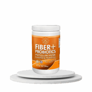 Fiber + Probiotics 12 oz (340g) Psyllium Husk Flaxseed, Digestive and Intestinal Flora Support.