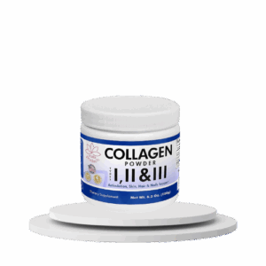Collagen powder types I, II, and III. Hydrolyzed collagen and hyaluronic acid, net weight 6.3 oz. Supports joint, skin, hair, and nails. Collagen powder 1, 2, 3.