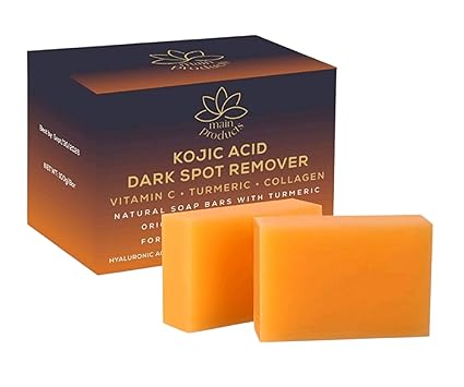 Kojic Acid Dark Spot Remover Soap Bars with Vitamin C, Retinol, Collagen, Turmeric, Original Japanese Complex infused with Hyaluronic Acid, Vitamin E, Shea Butter - Image 2