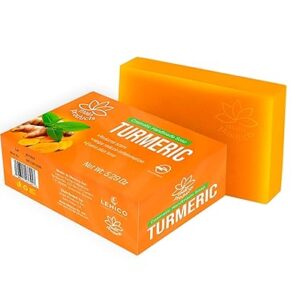 Turmeric Face and Body Soap 5.29 oz, Handmade Cosmetic Soap. Hypoallergenic Turmeric Soap