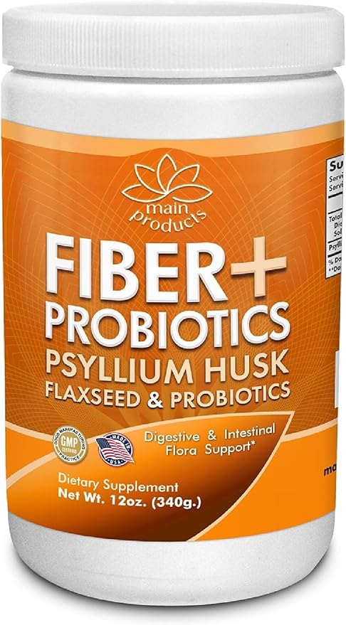 Fiber + Probiotics 12 oz (340g) Psyllium Husk Flaxseed, Digestive and Intestinal Flora Support. - Image 4