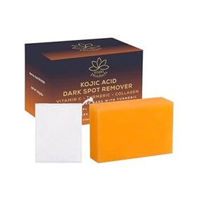 Kojic Acid Dark Spot Remover Soap Bars with Vitamin C, Retinol, Collagen, Turmeric, Original Japanese Complex infused with Hyaluronic Acid, Vitamin E, Shea Butter