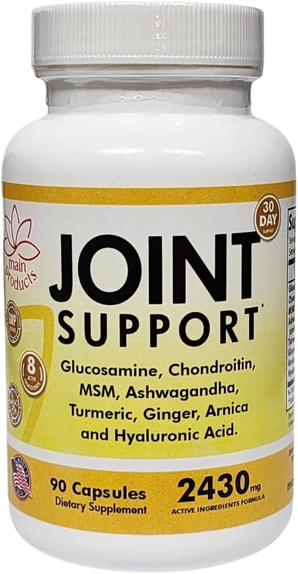 Glucosamine Chondroitin MSM Hyaluronic Acid Ashwagandha Turmeric Ginger Arnica - Joint Support Supplement, Micronized, 2430 mg, 90 Capsules. - Image 4