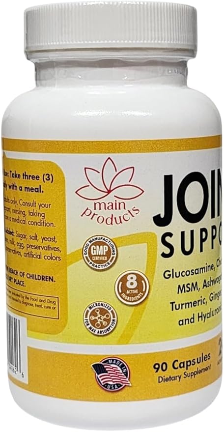 Glucosamine Chondroitin MSM Hyaluronic Acid Ashwagandha Turmeric Ginger Arnica - Joint Support Supplement, Micronized, 2430 mg, 90 Capsules. - Image 5